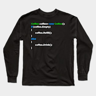 Coffee script Long Sleeve T-Shirt